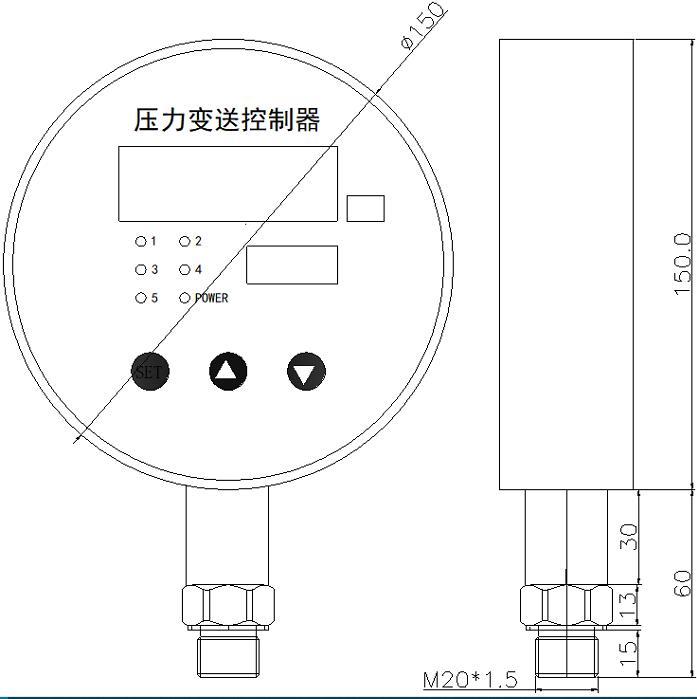 HDK150数字黄瓜软件下载控制器尺寸图 HDK150数字黄瓜软件下载控制器尺寸图