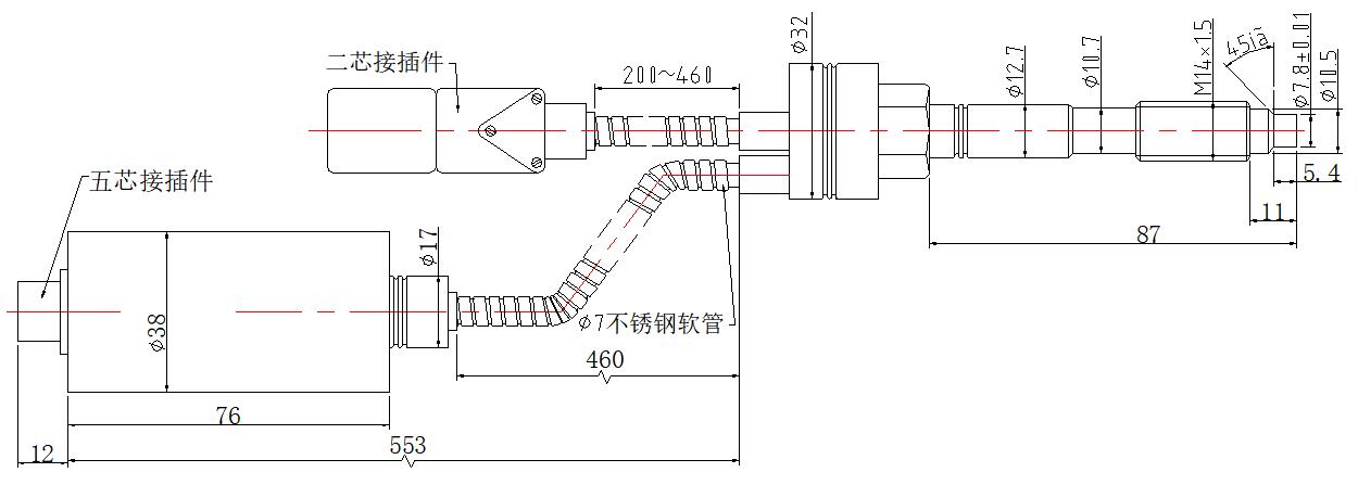PT131高温熔体黄瓜软件下载传感器尺寸图 PT131高温熔体黄瓜软件下载传感器尺寸图
