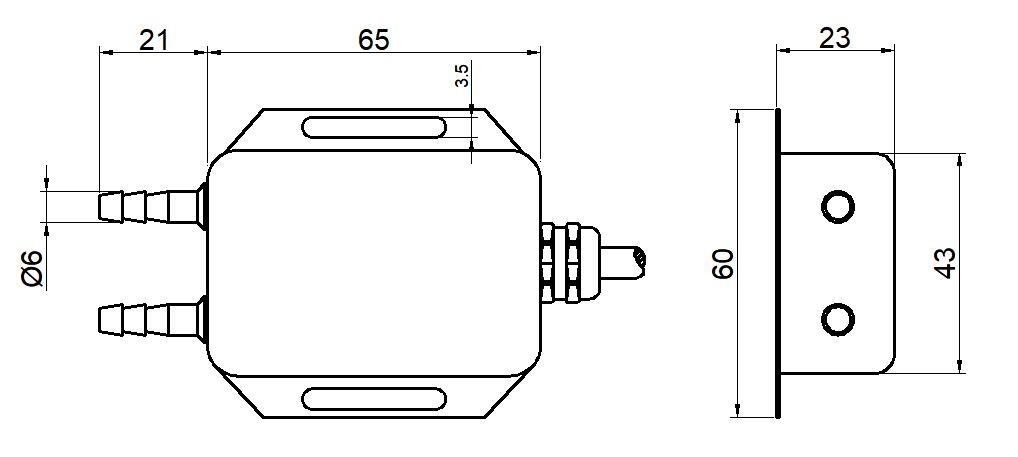 气体差压传感器尺寸 气体差压传感器尺寸